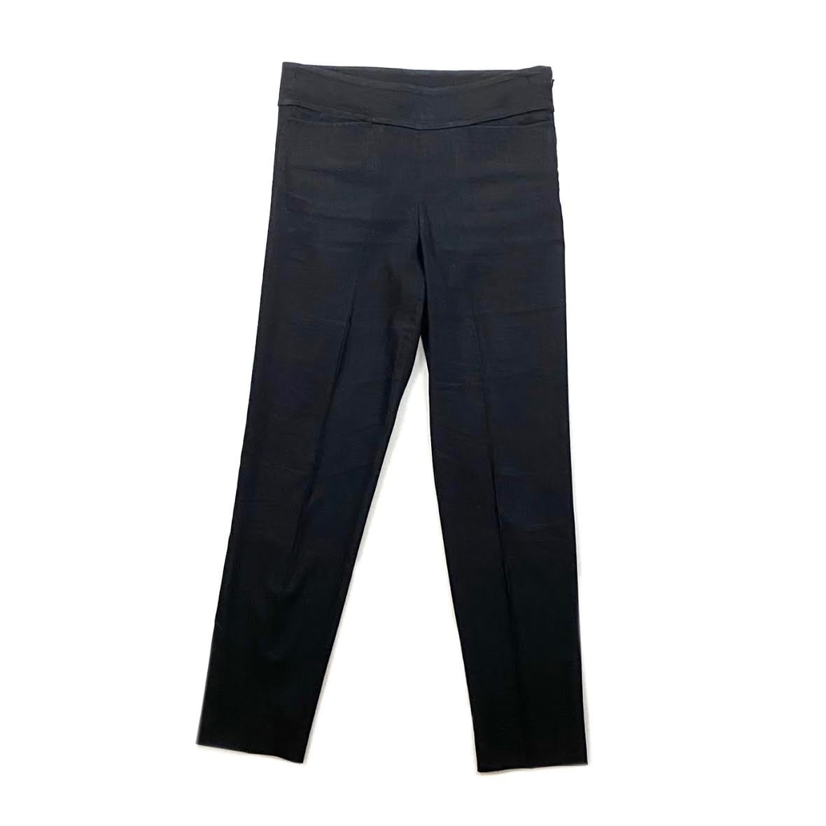 Donna Karan Linen-Blend Mid-Rise Pants - Size 6