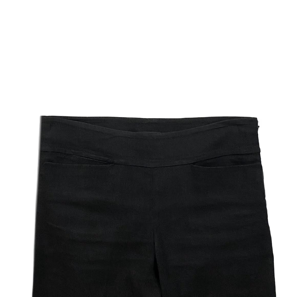 Donna Karan Linen-Blend Mid-Rise Pants - Size 6
