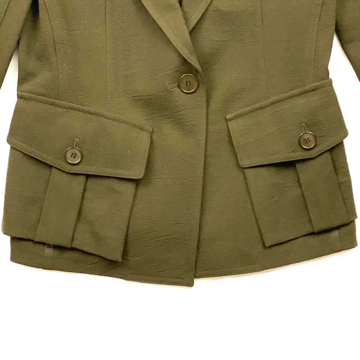 Donna Karan Notch Lapel Wool Blazer - Size 6