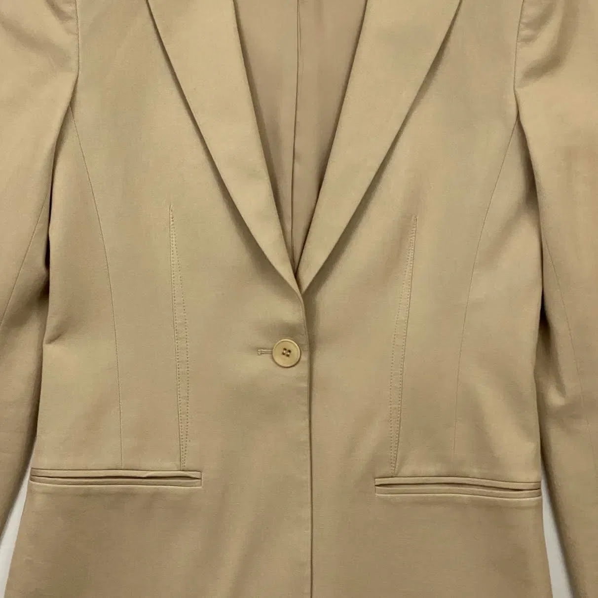 Theory Notch-Lapel Cotton Blazer - Size 6