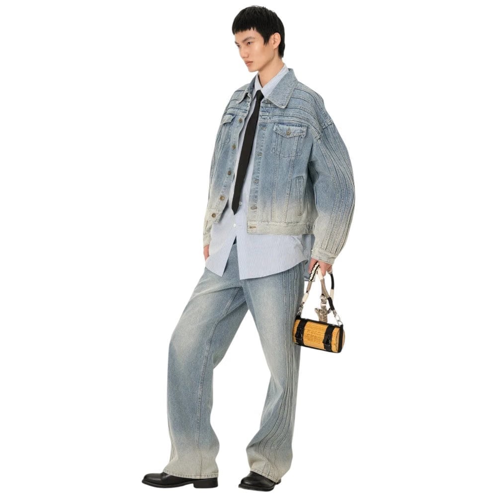 FENG CHEN WANG DECONSTRUCTED DENIM JACKET