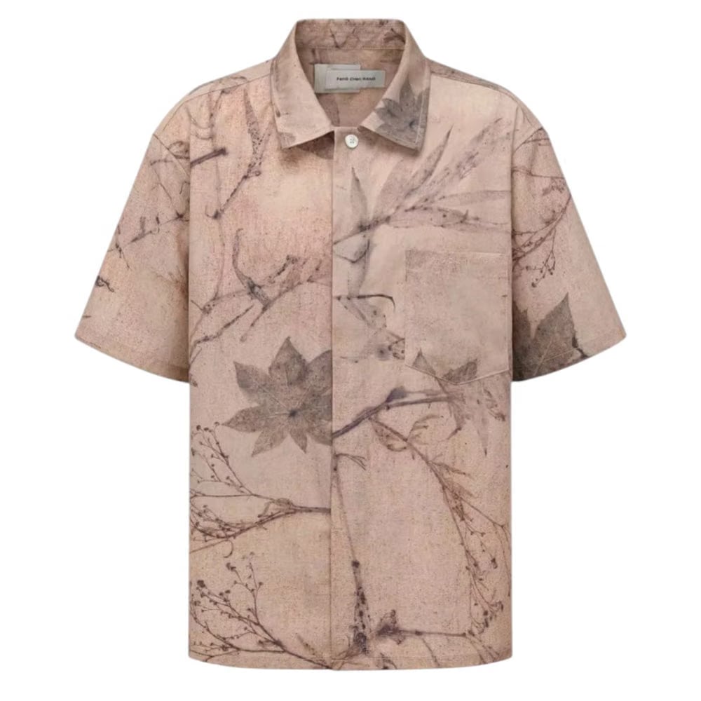 FENG CHEN WANG PRINTED PLANT DYE SHIRT