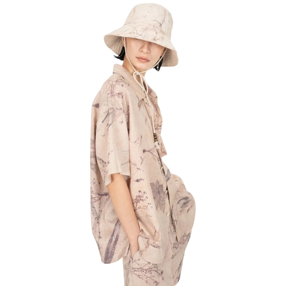 FENG CHEN WANG PRINTED PLANT DYE SHIRT
