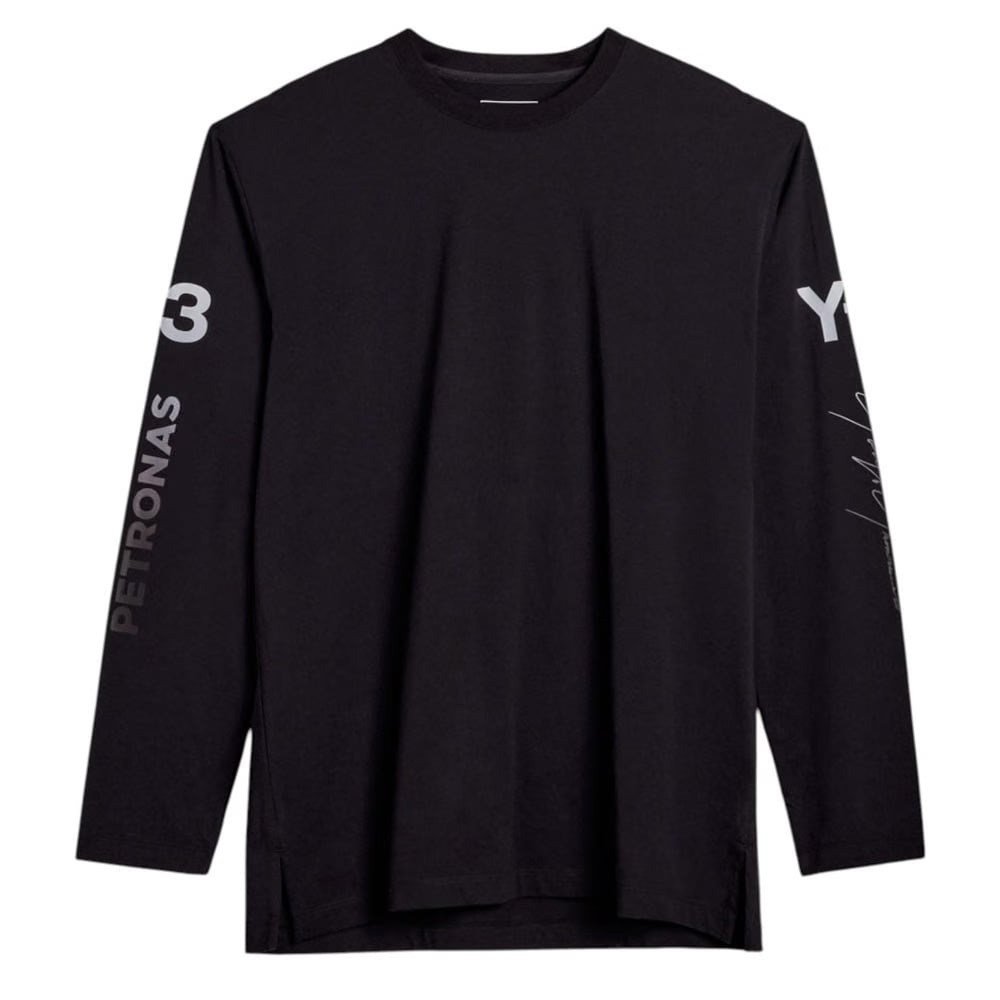 Y-3 MERCEDES CHAOS LOGO LONG SLEEVE TEE