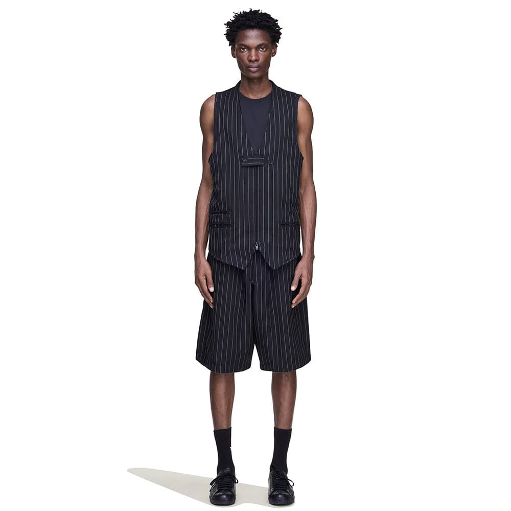 Y-3 PINSTRIPE SPORT UNIFORM SHORTS