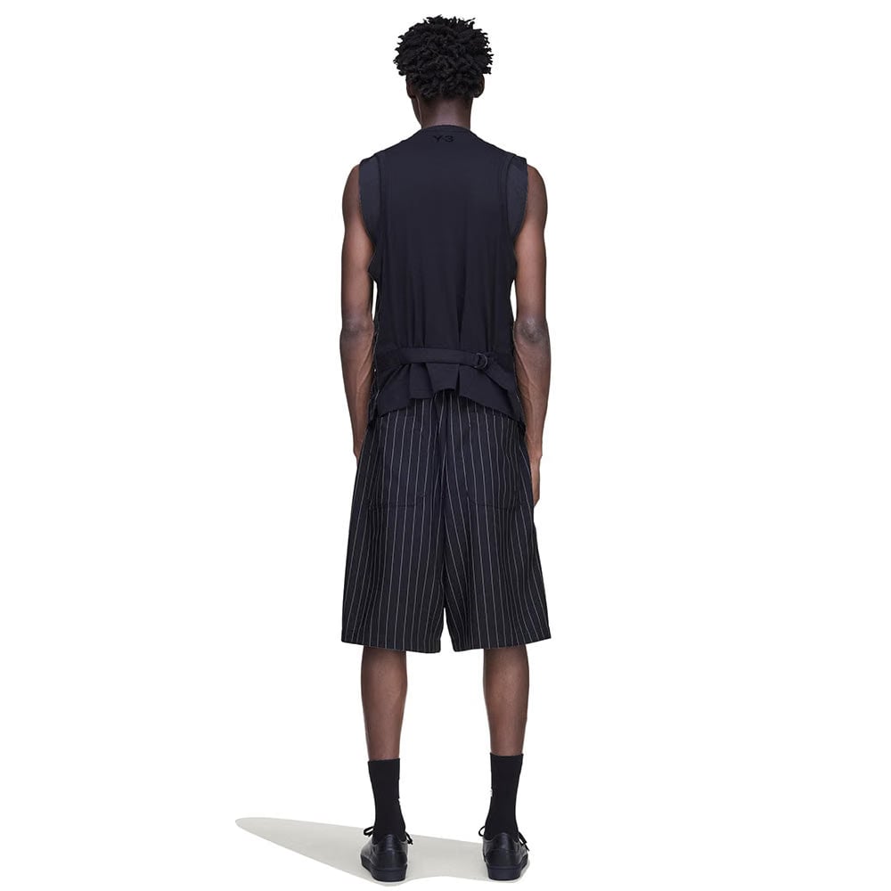 Y-3 PINSTRIPE SPORT UNIFORM SHORTS