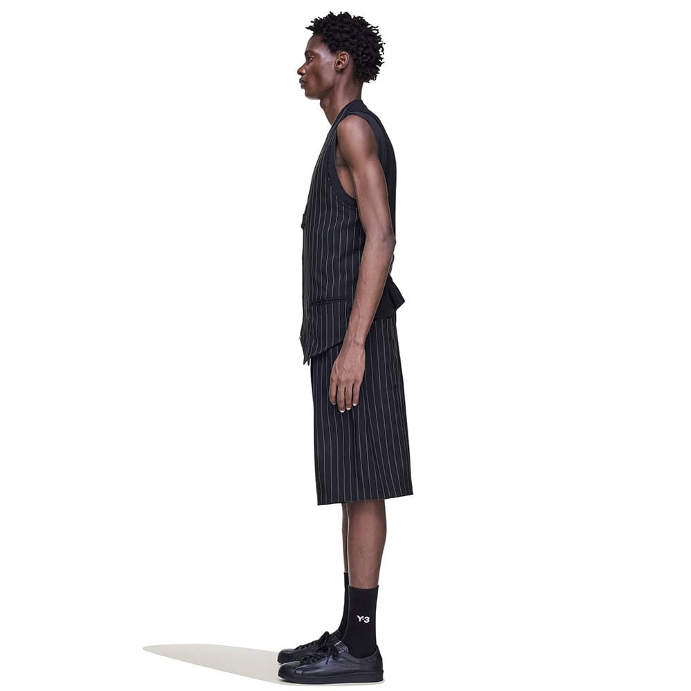Y-3 PINSTRIPE SPORT UNIFORM SHORTS