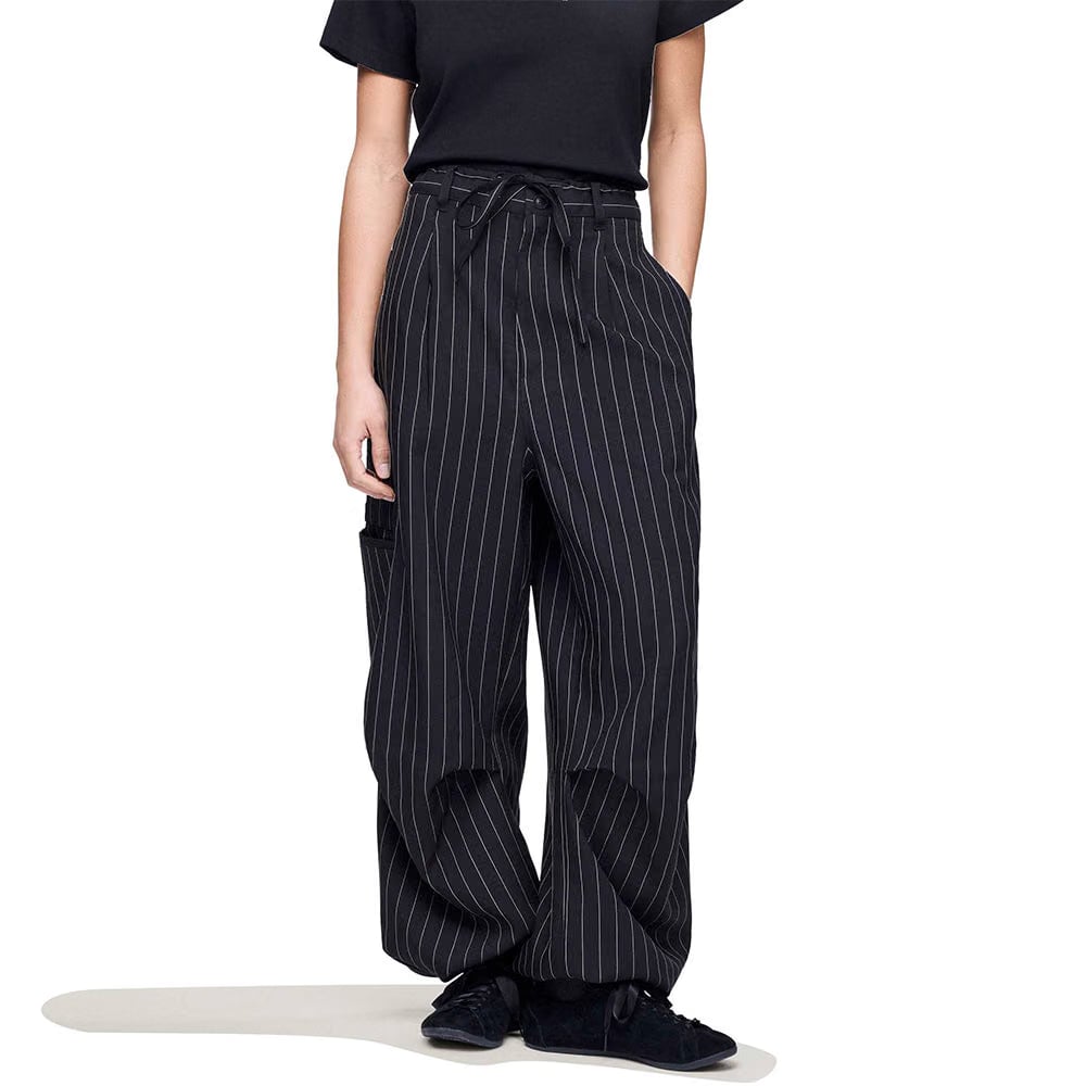 Y-3 PINSTRIPE UT STRAIGHT LEG PANTS