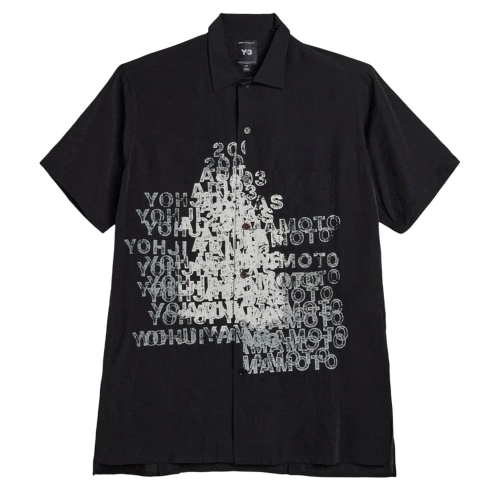 Y-3 PLACED GRAPHIC SHORT SLEEVE LONG SHIRT