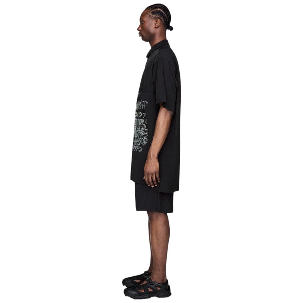 Y-3 PLACED GRAPHIC SHORT SLEEVE LONG SHIRT