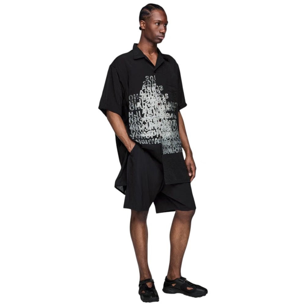 Y-3 PLACED GRAPHIC SHORT SLEEVE LONG SHIRT