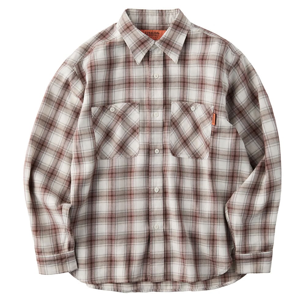 UNIVERSAL OVERALL OMBRE CHECK LS SHIRT