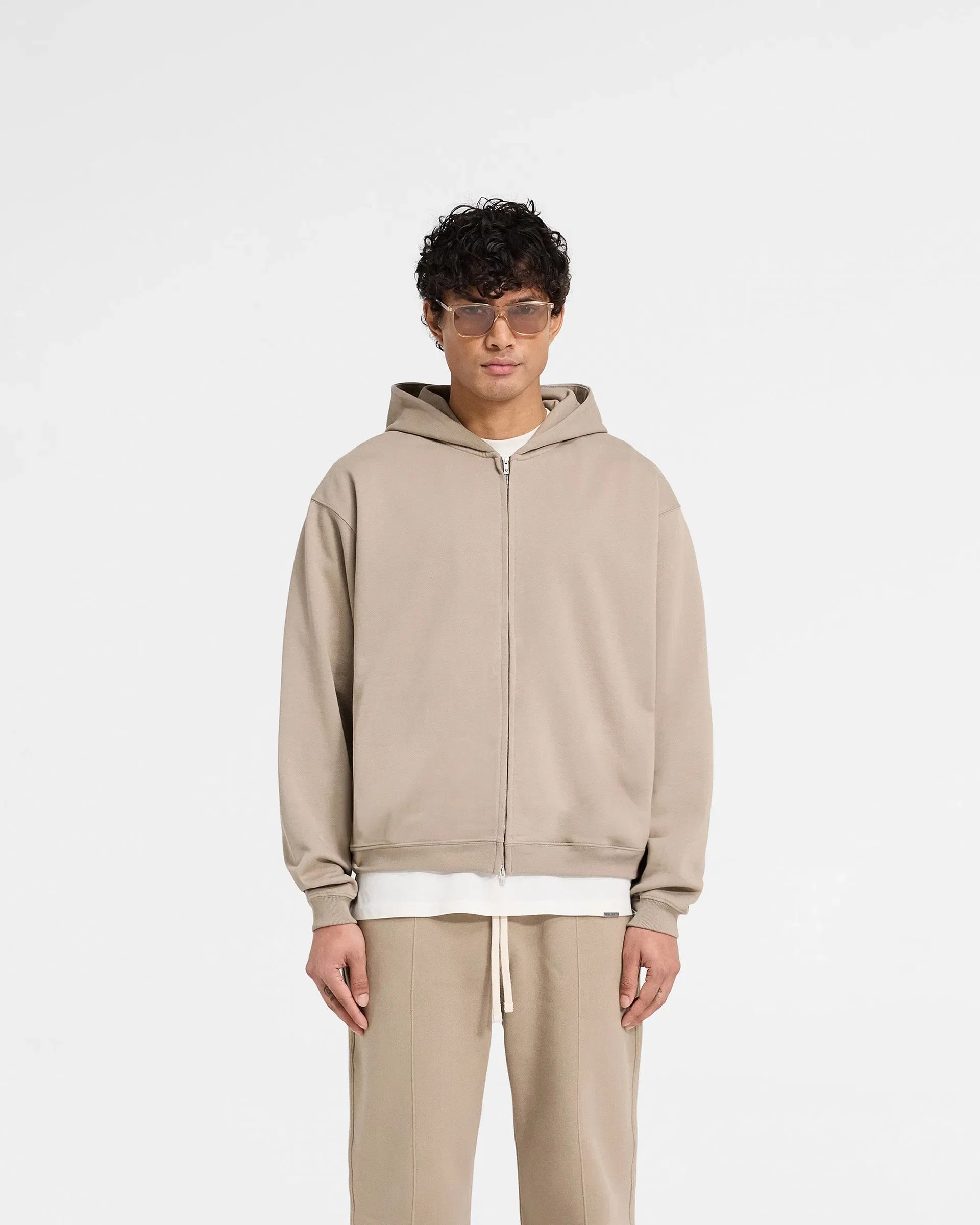 Initial Zip Hoodie - Dune