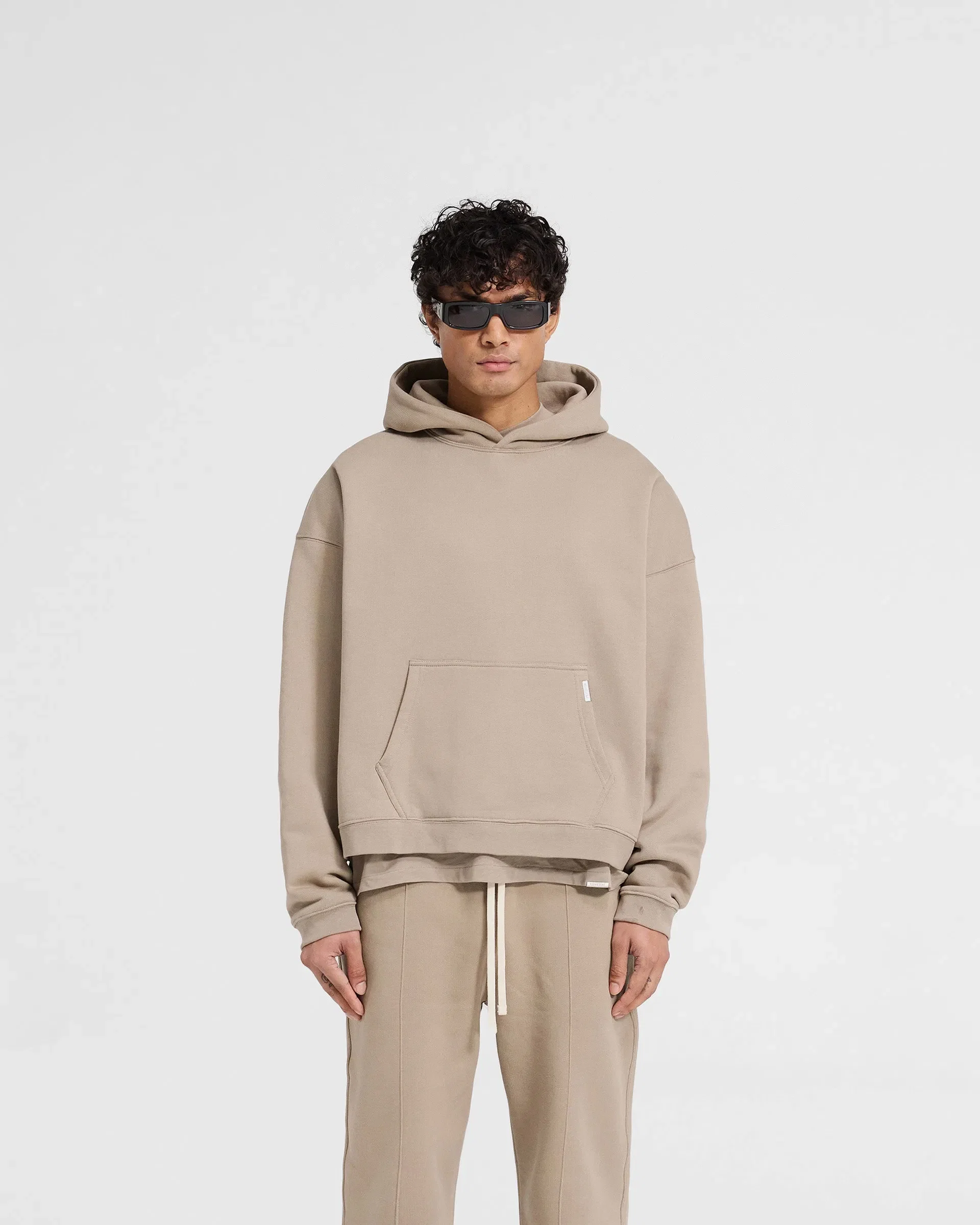 Initial Boxy Hoodie - Dune