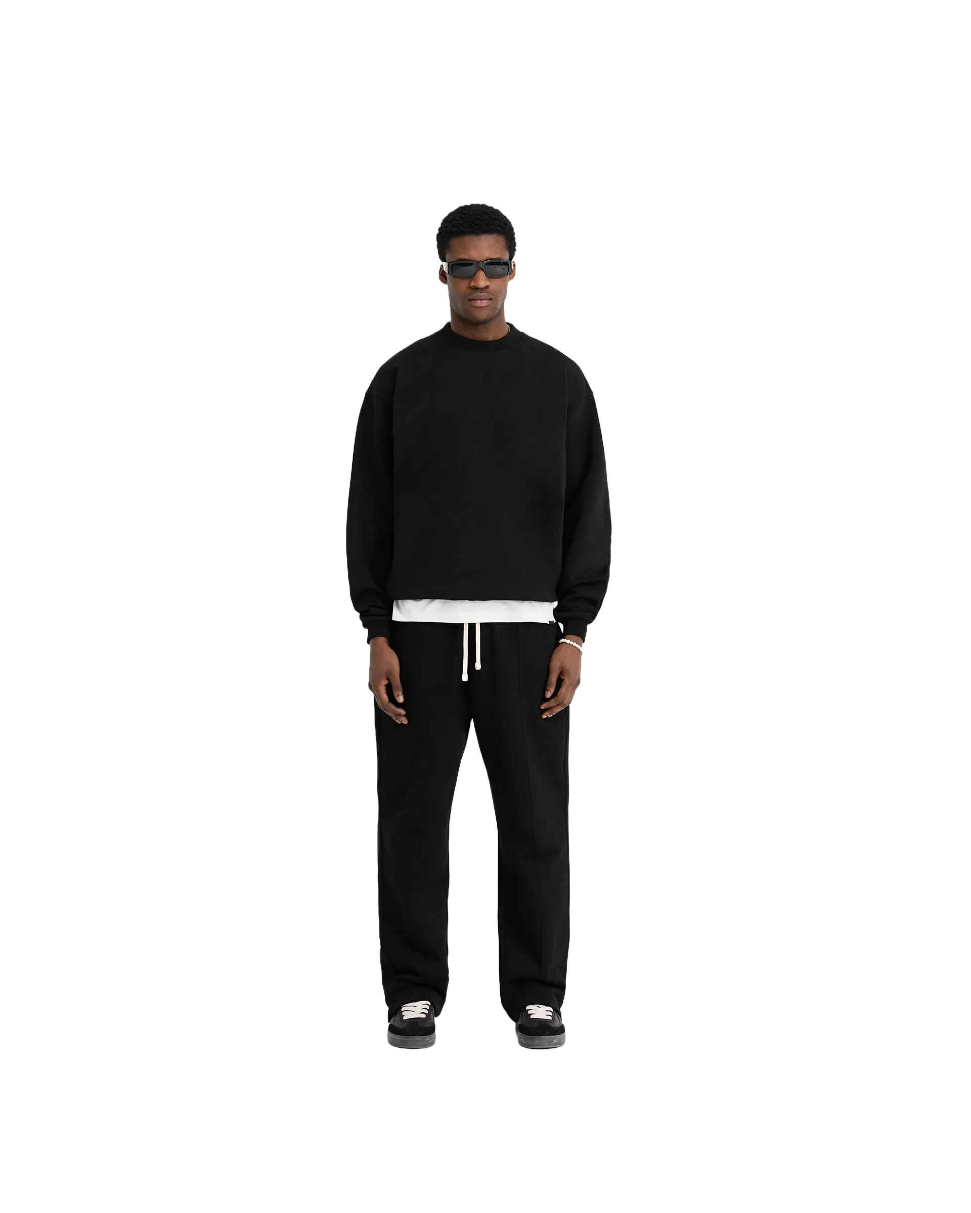 Initial Oversized Sweater - Black