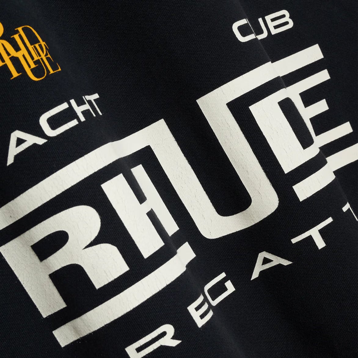 RHUDE REGATTA CLUB HOODIE - VINTAGE BLACK