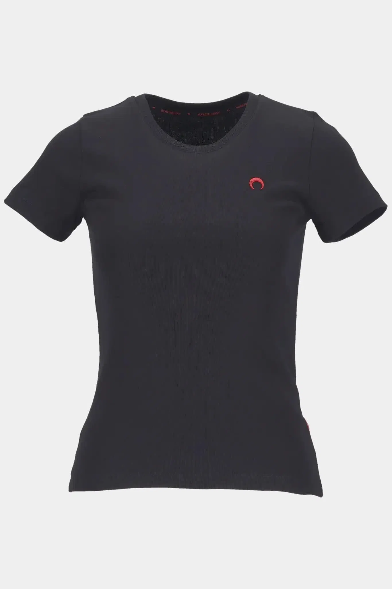 Marine Serre T-shirt en coton biologique noir à logo