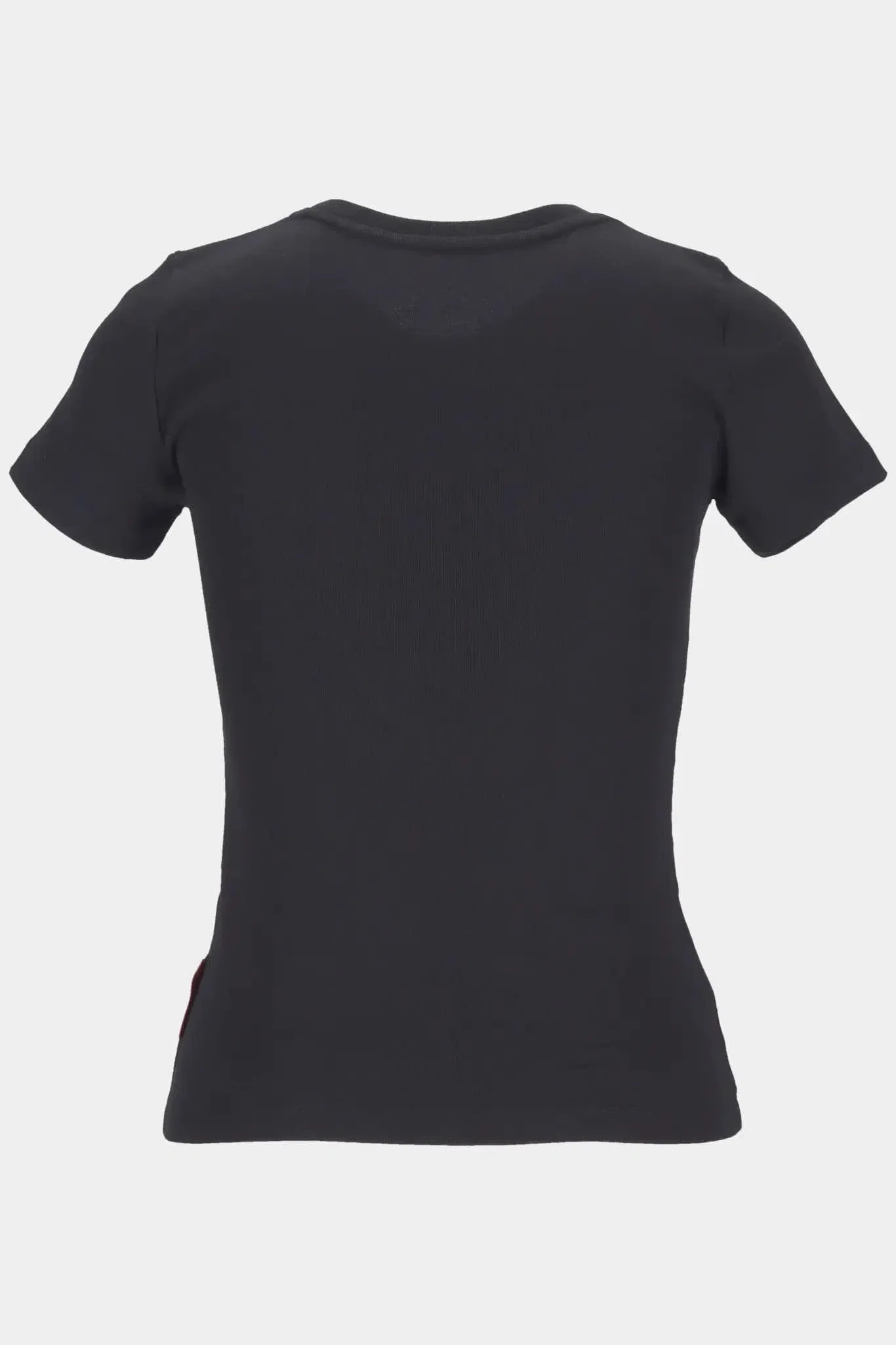 Marine Serre T-shirt en coton biologique noir à logo