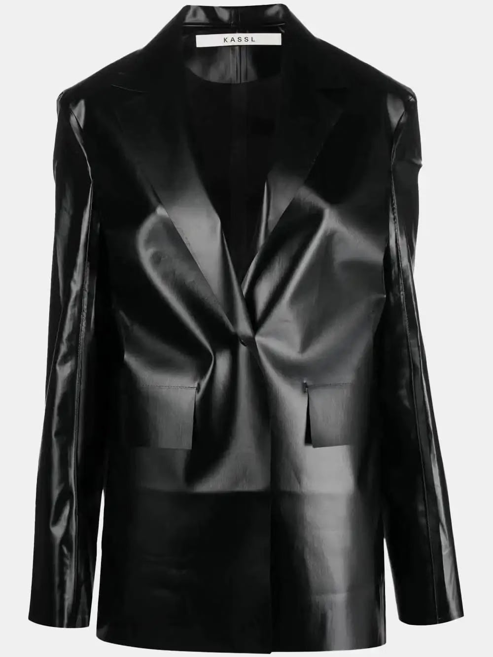 KASSL Editions Blazer boutonné à effet de brillance
