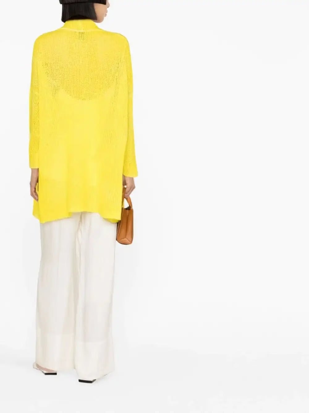 Avant Toi Cardigan en cachemire et soie jaune