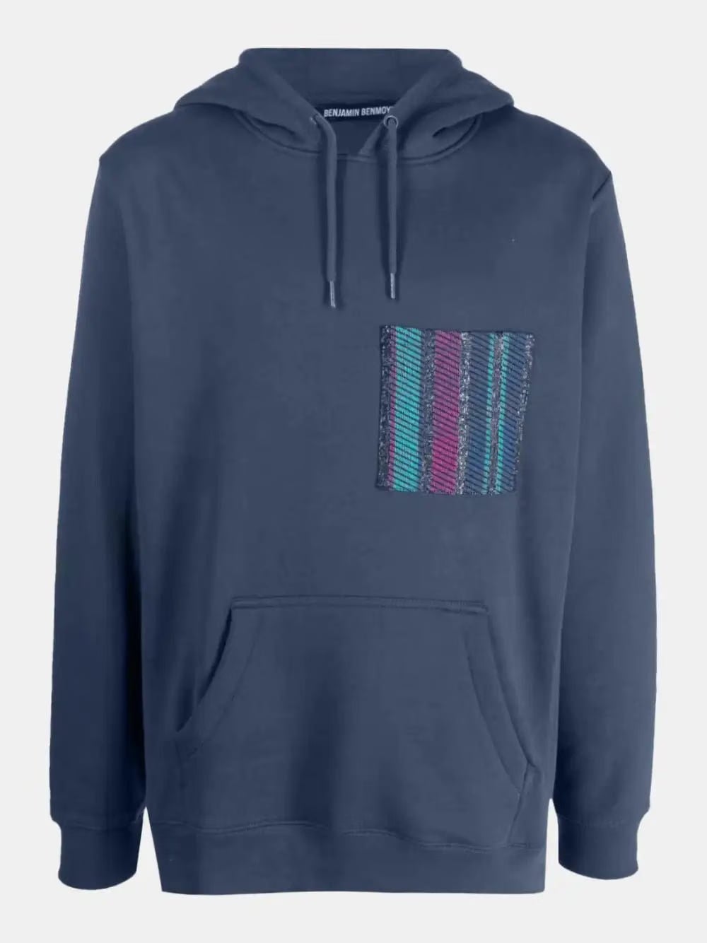 Benjamin Benmoyal Hoodie "POCKET" en coton biologique bleu marine