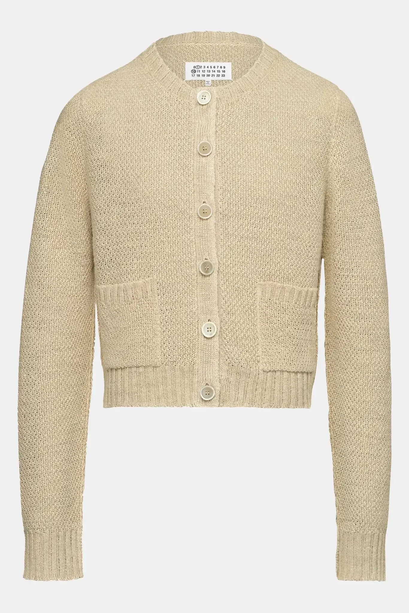 Maison Margiela Cardigan en maille beige