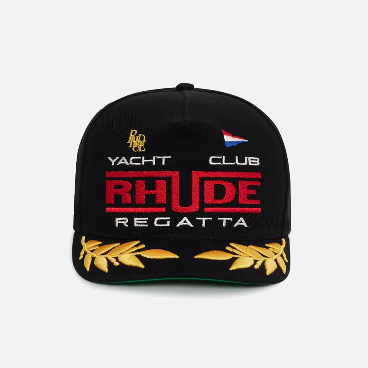 RHUDE REGATTA CLUB HAT - BLACK / RED