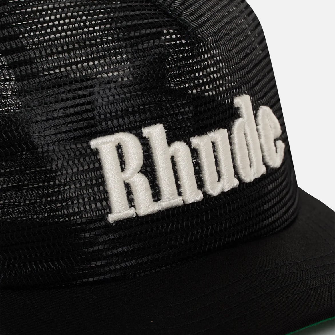 RHUDE LOGO MESH HAT - BLACK / WHITE