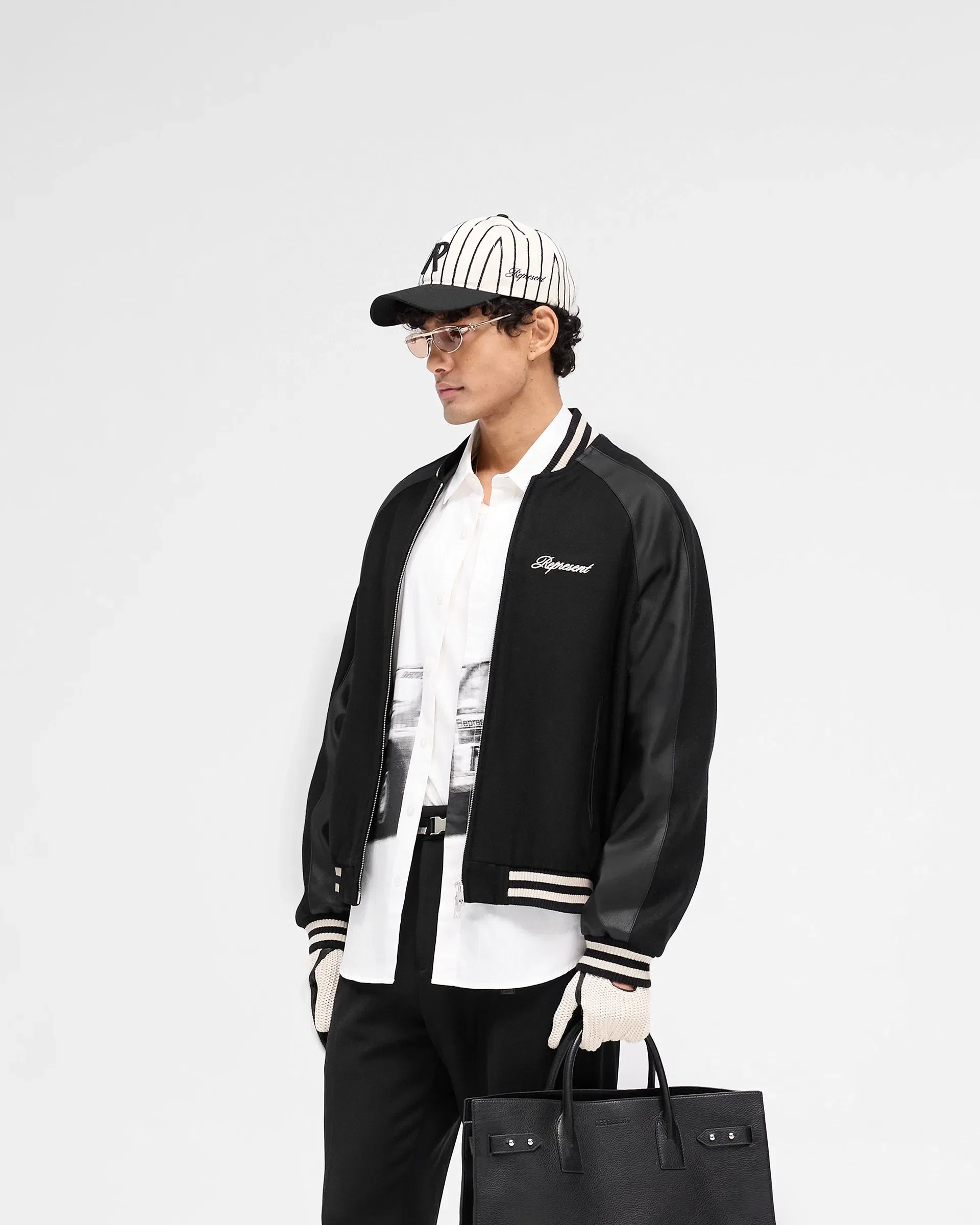 SS25 Raglan Varsity Jacket - Black