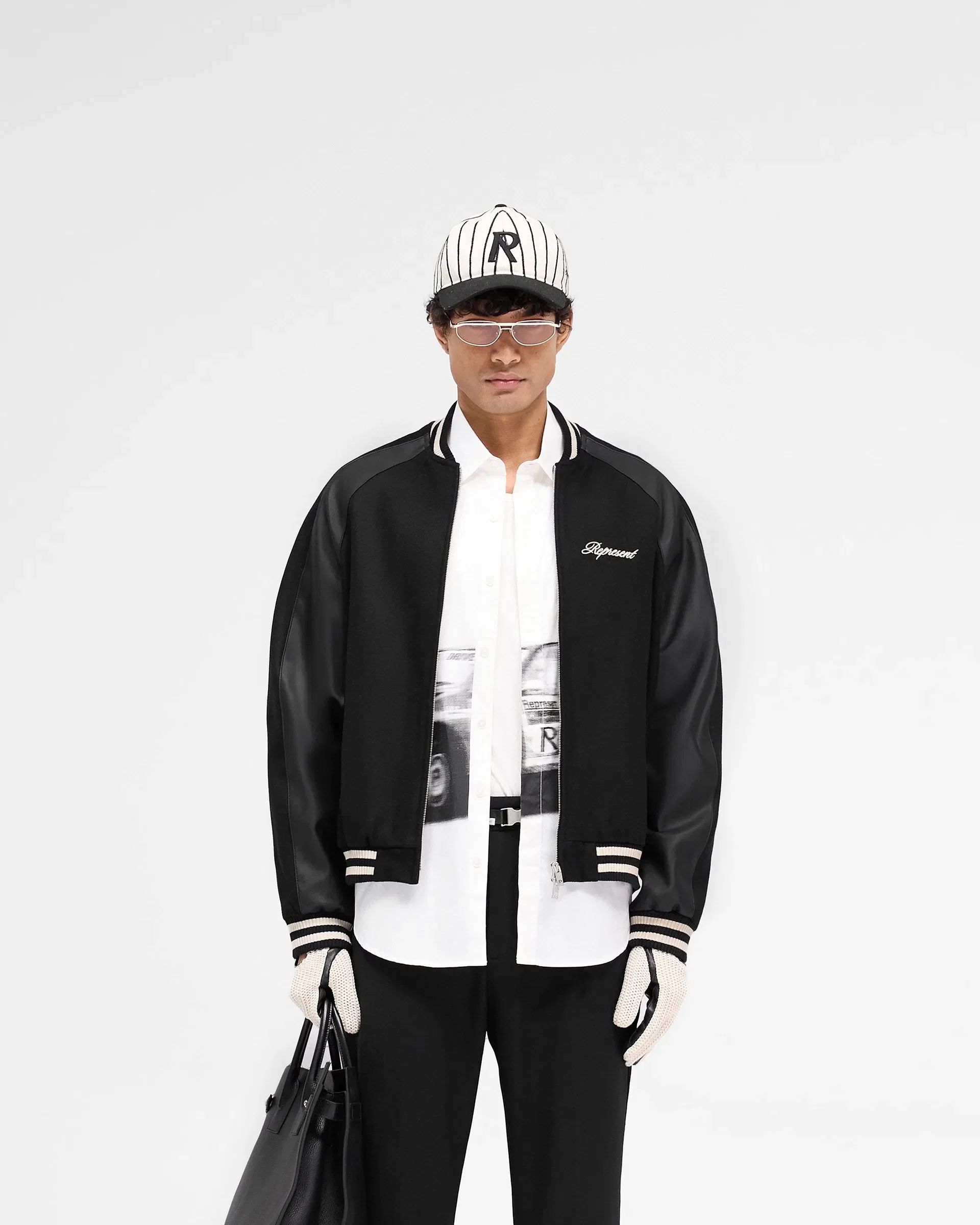 SS25 Raglan Varsity Jacket - Black