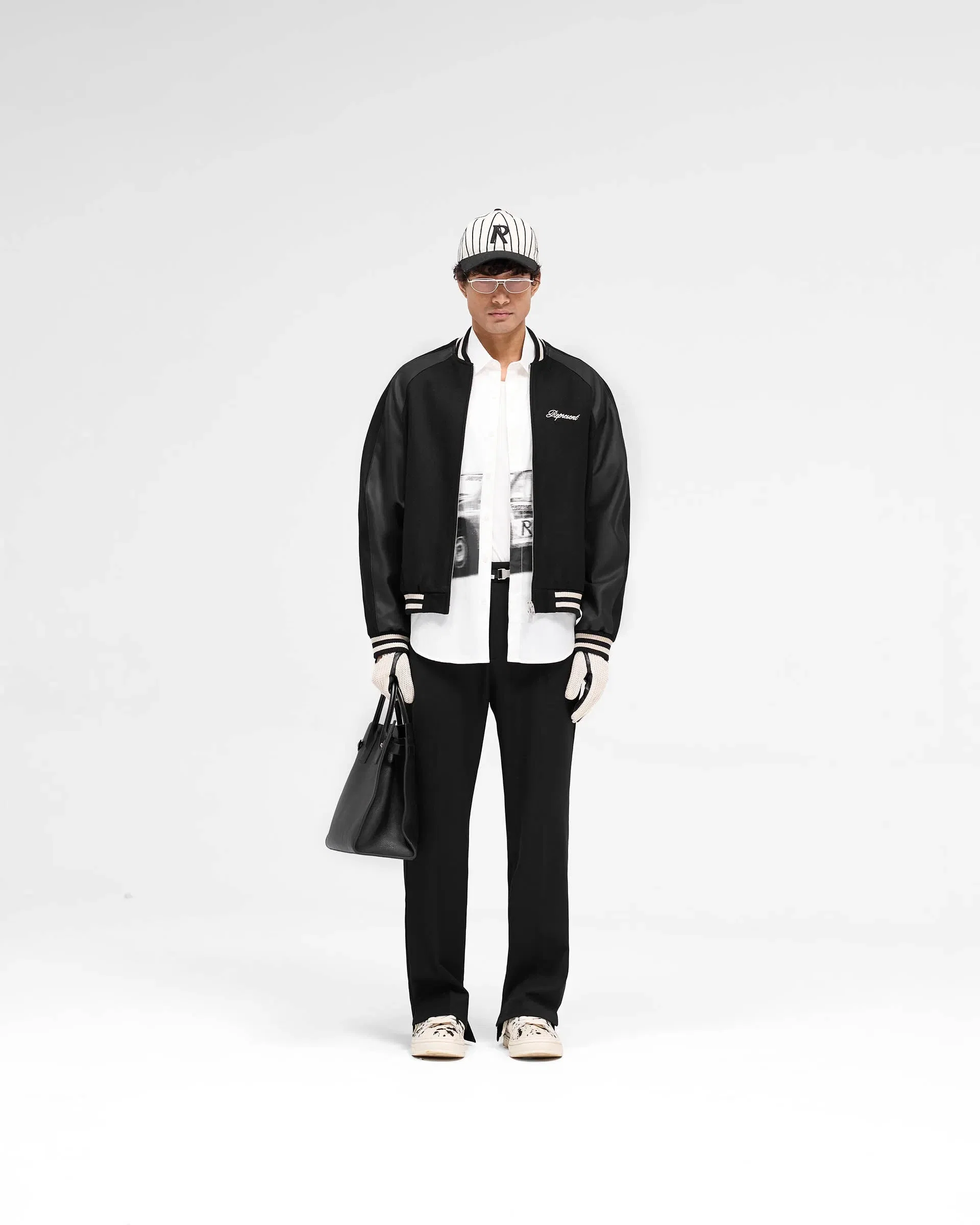 SS25 Raglan Varsity Jacket - Black