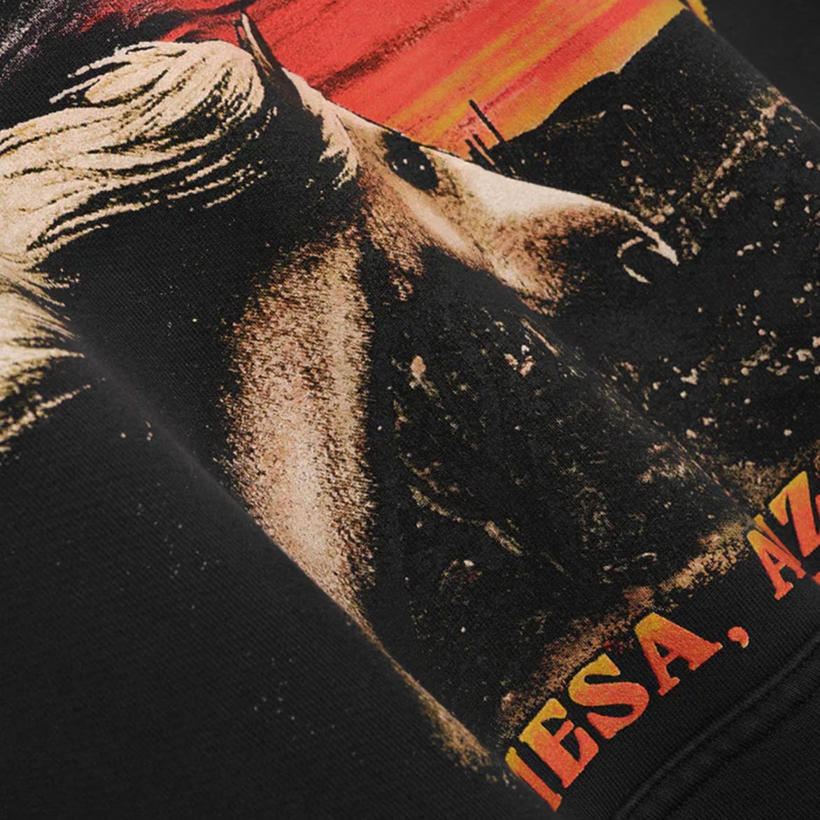RHUDE MESA STALLION HOODIE - VINTAGE BLACK