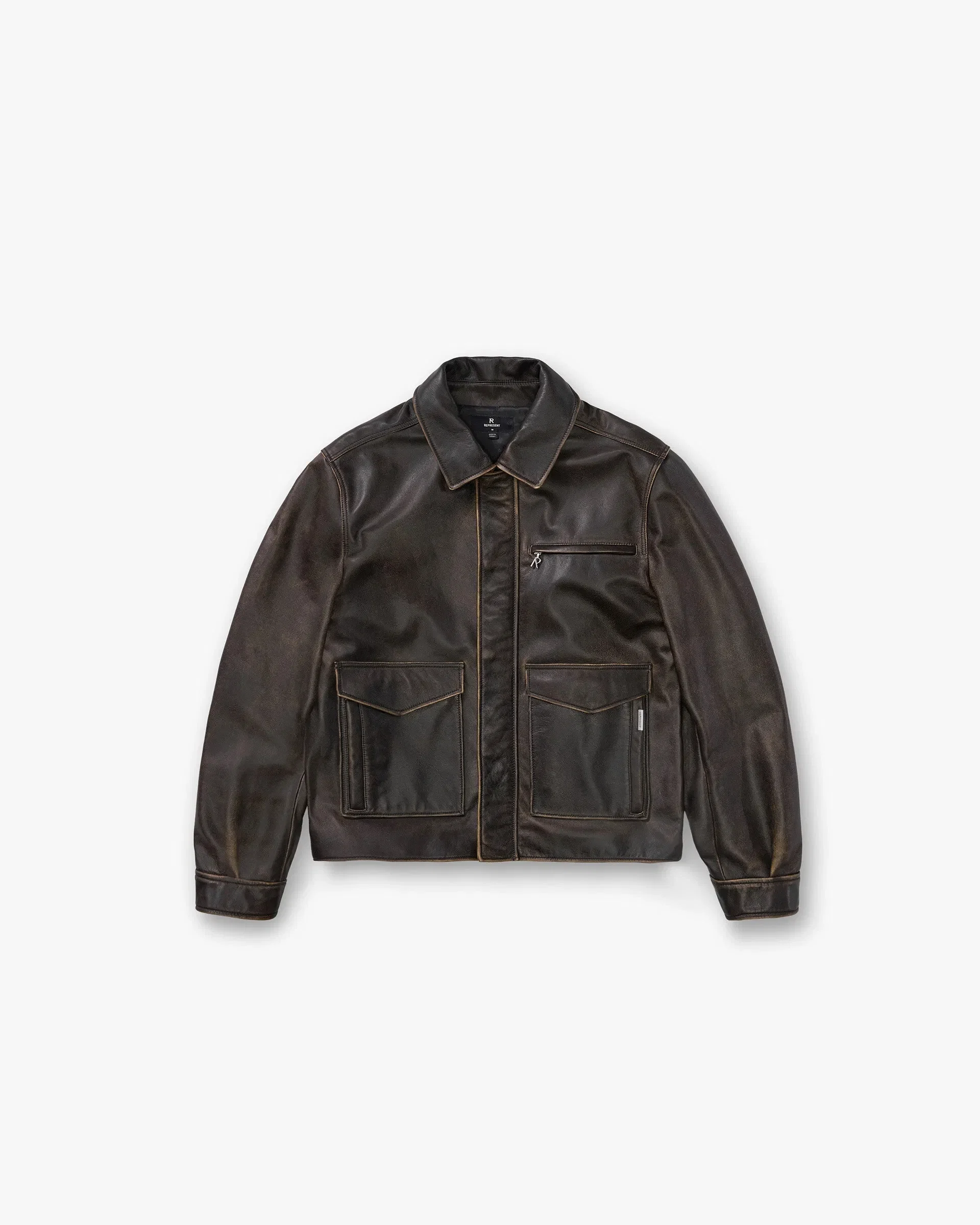 FW25 Sunfade Leather Jacket - Nero