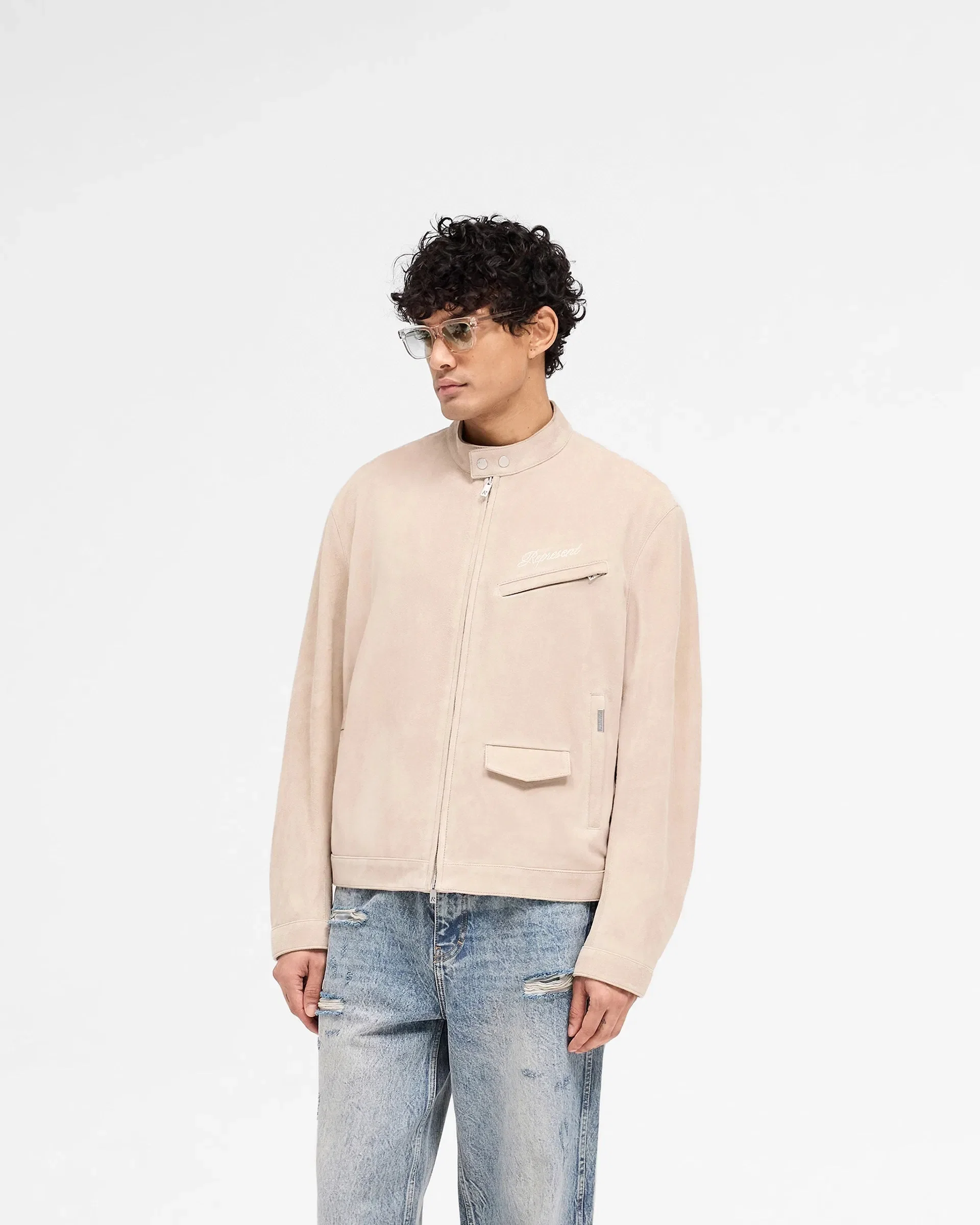 SS25 Overdrive Suede Jacket - Beige