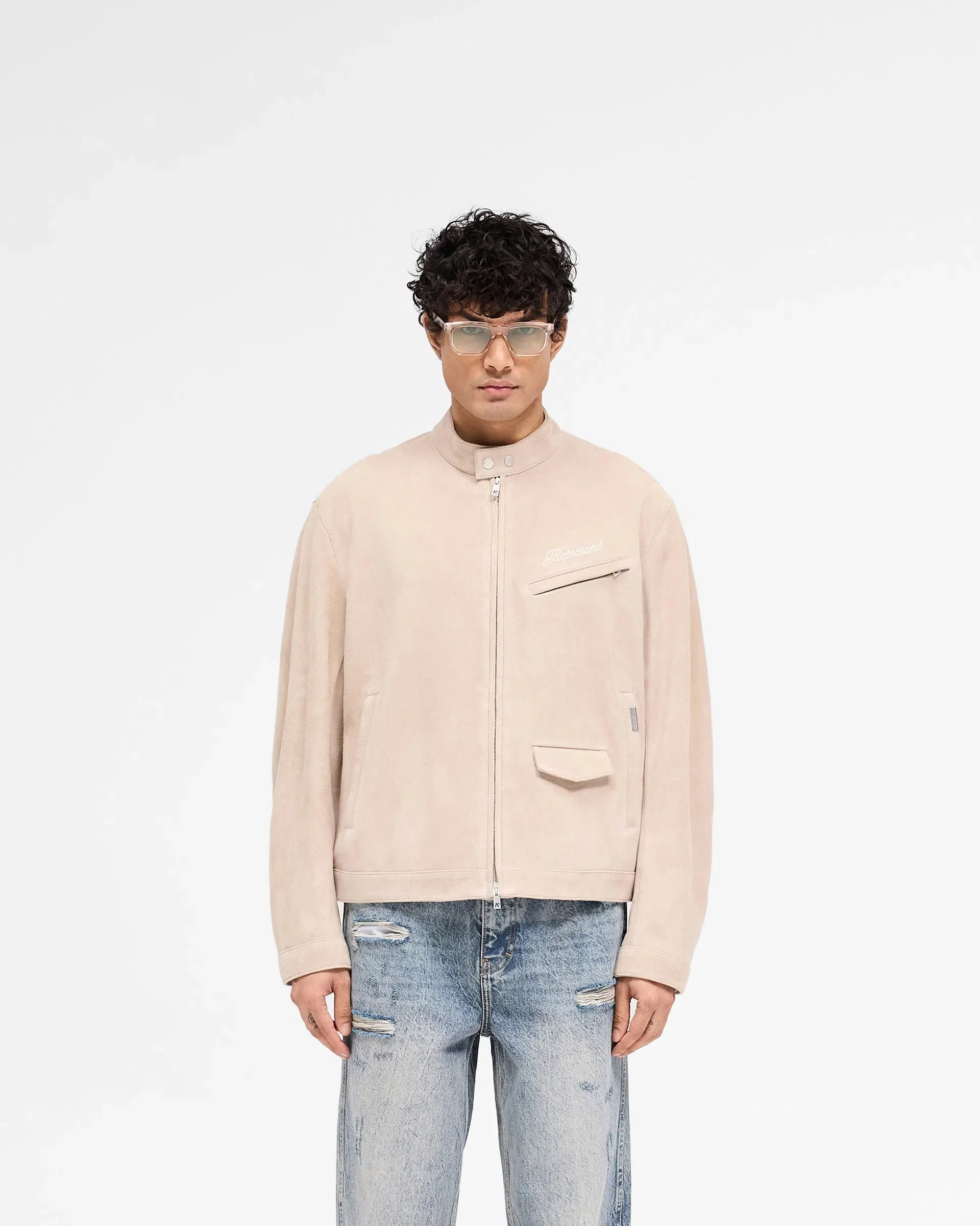 SS25 Overdrive Suede Jacket - Beige
