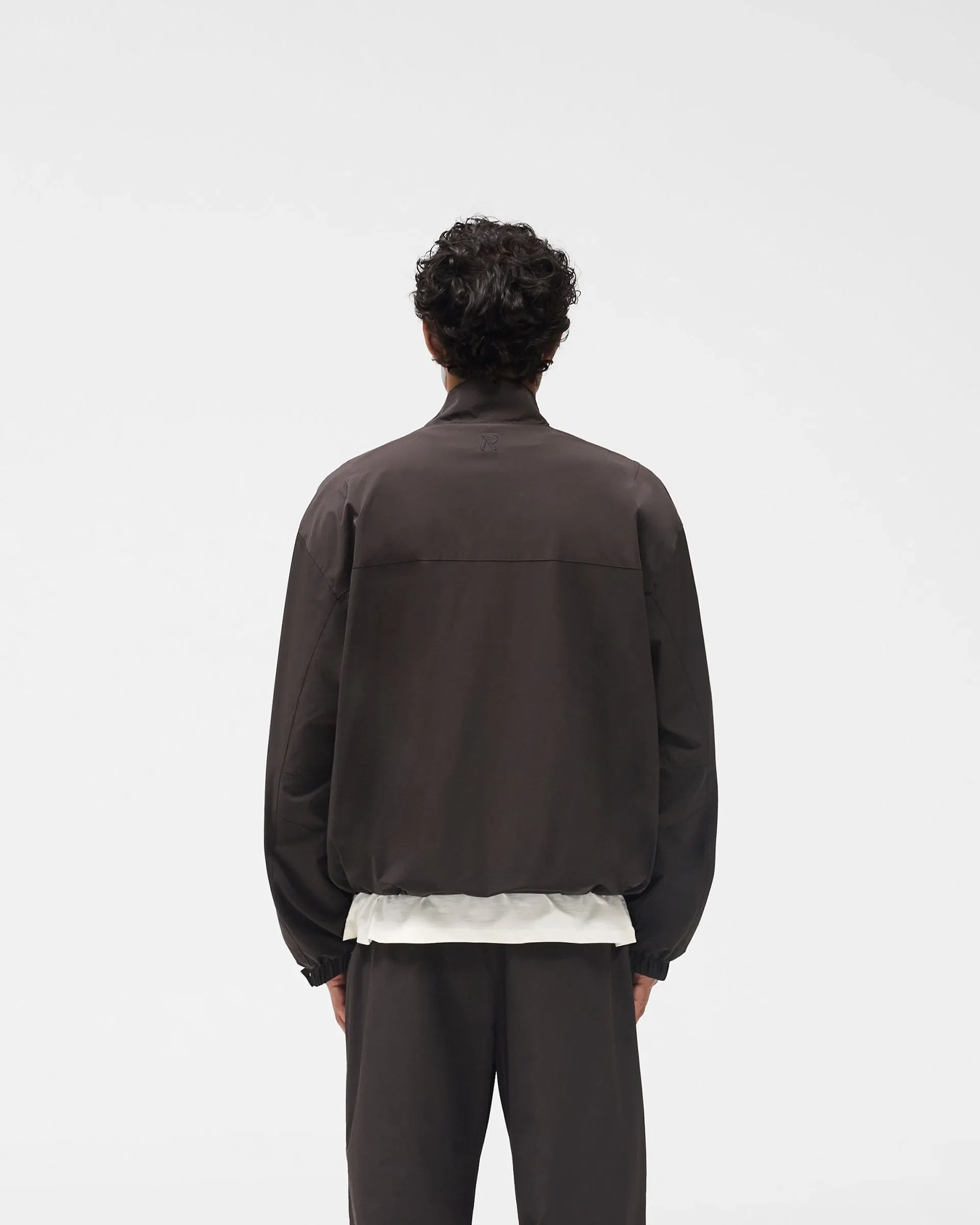 Initial Nylon Track Jacket - Coffee