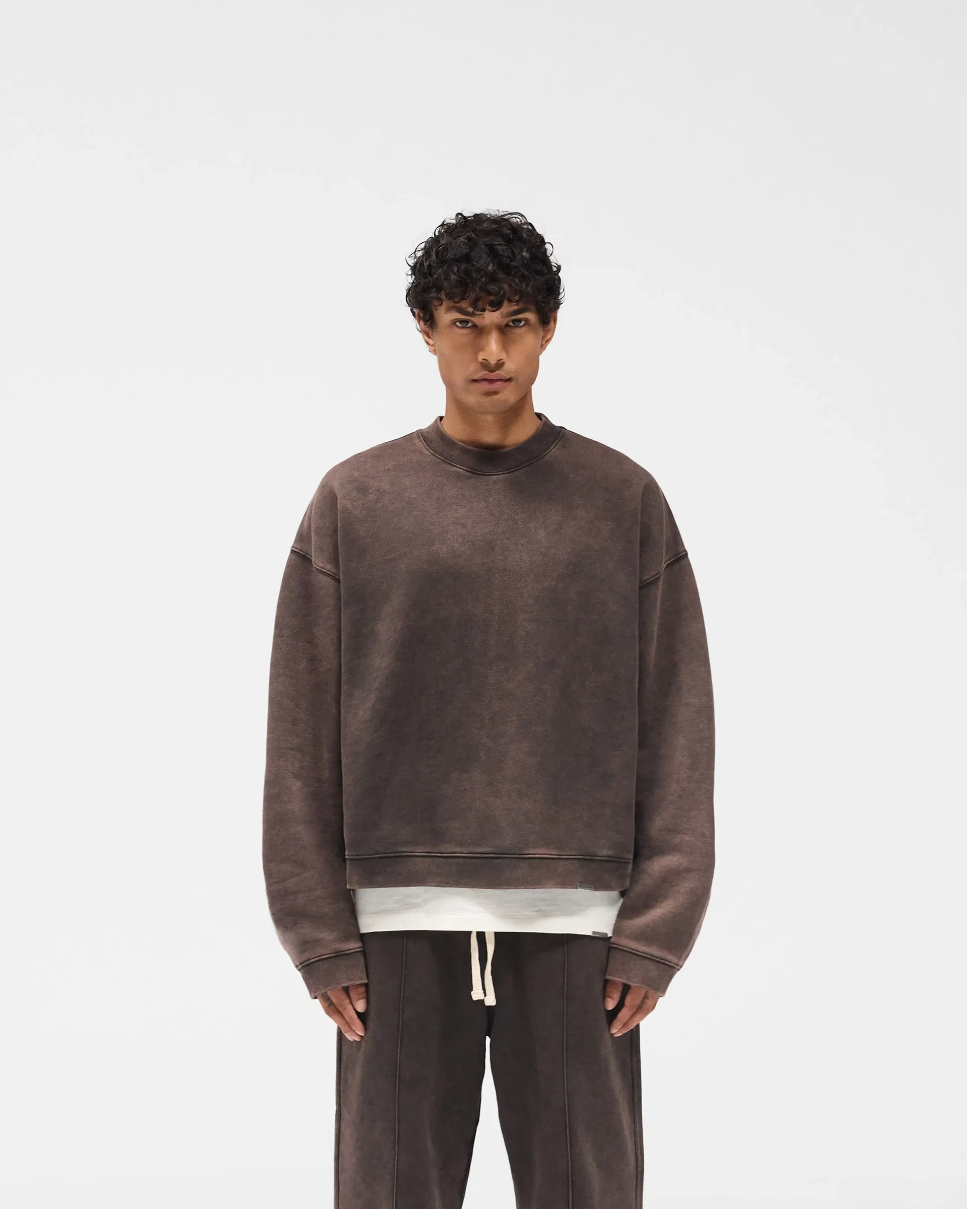 Initial Boxy Sweater - Coffee