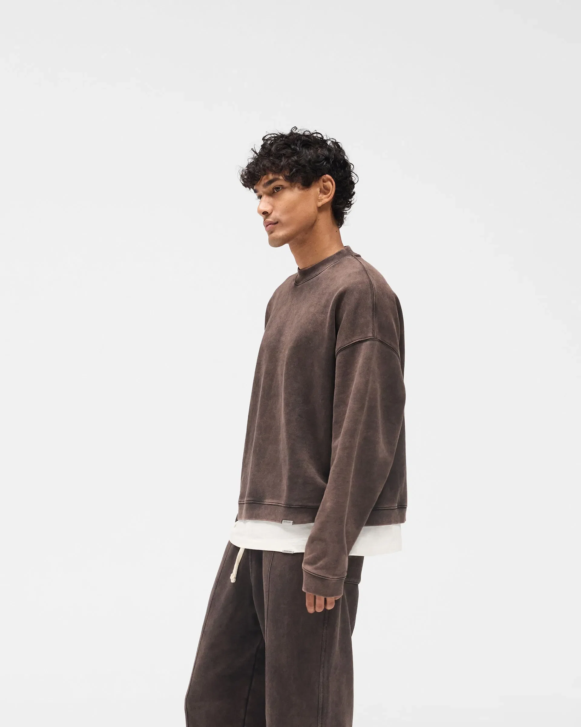 Initial Boxy Sweater - Coffee