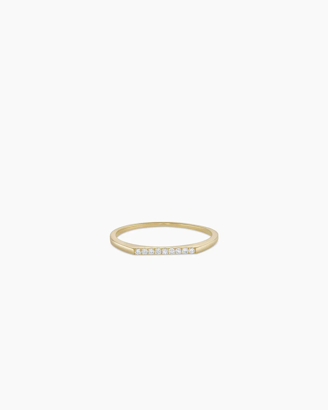 Fine 14K Diamond Bar Ring