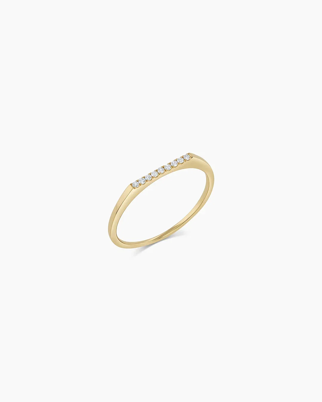 Fine 14K Diamond Bar Ring