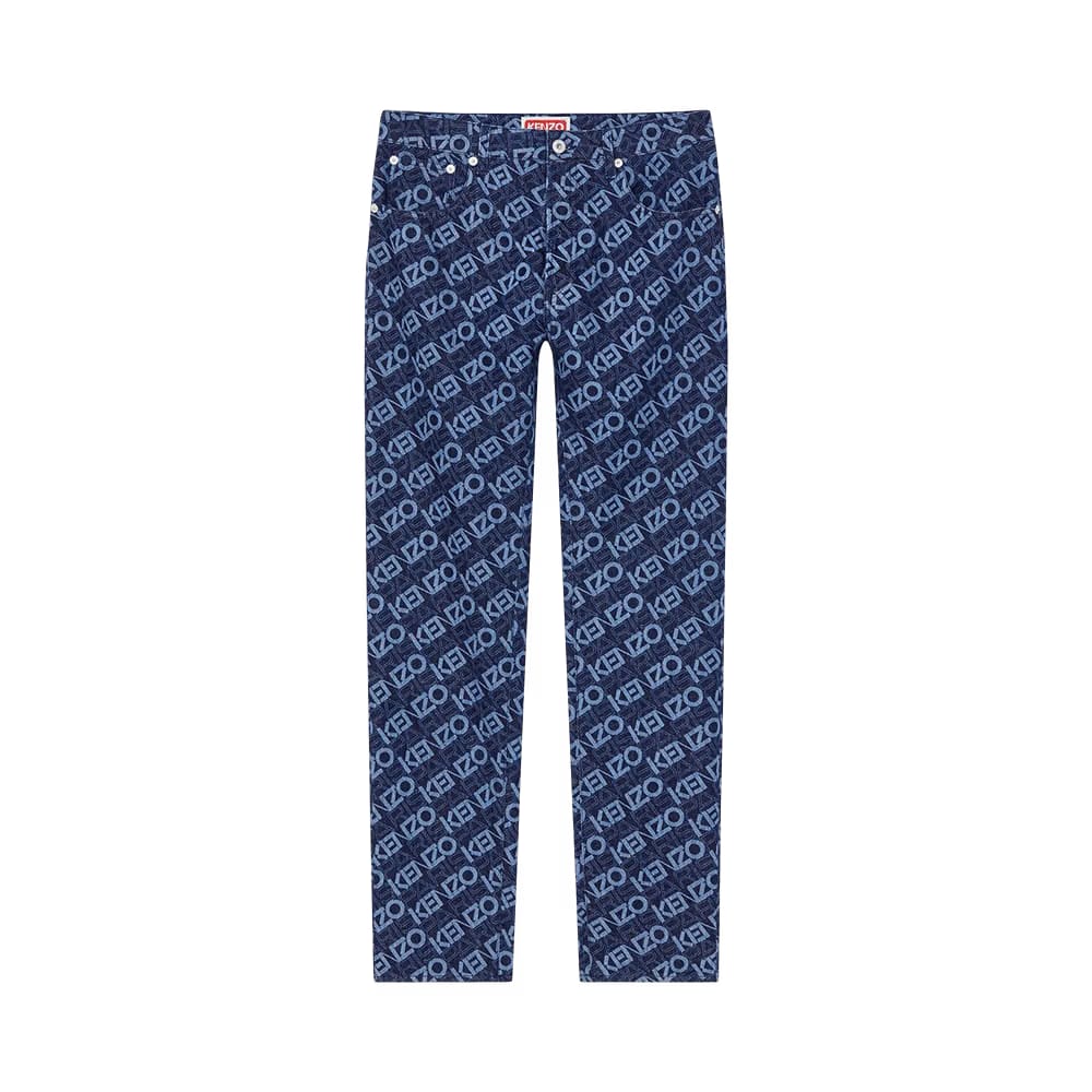 Kenzo Bara Slim Fit Jeans Rinse Blue Denim