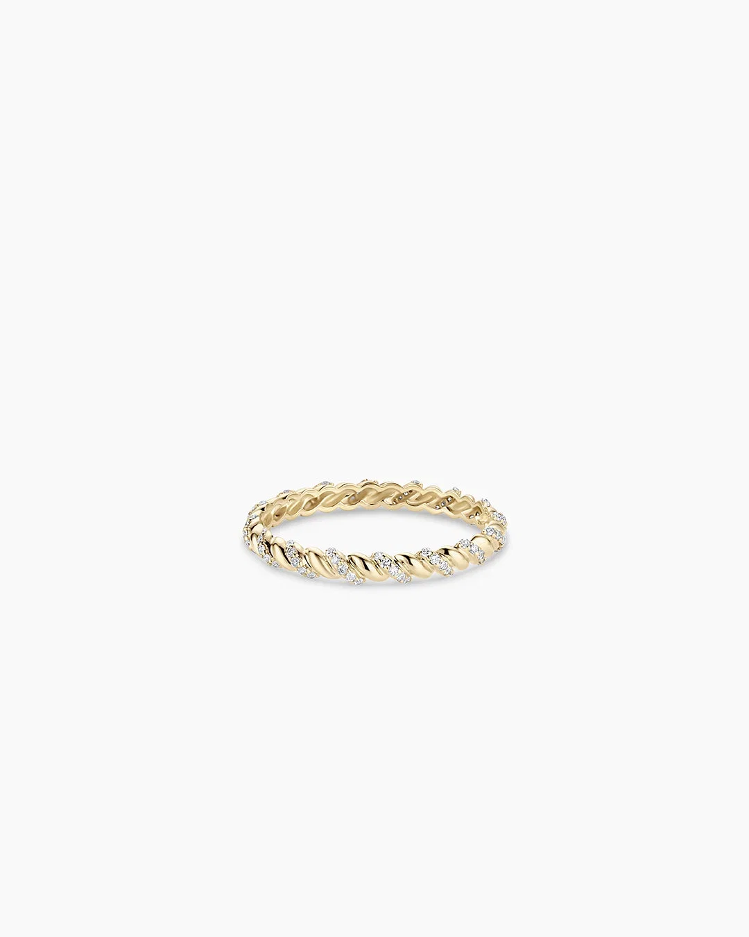 Fine 14K Diamond Crew Ring