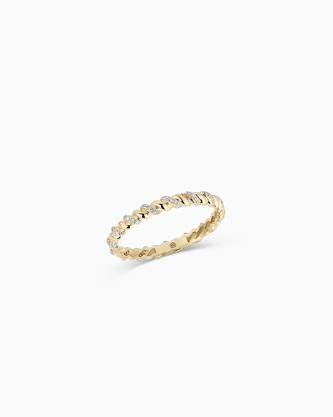 Fine 14K Diamond Crew Ring