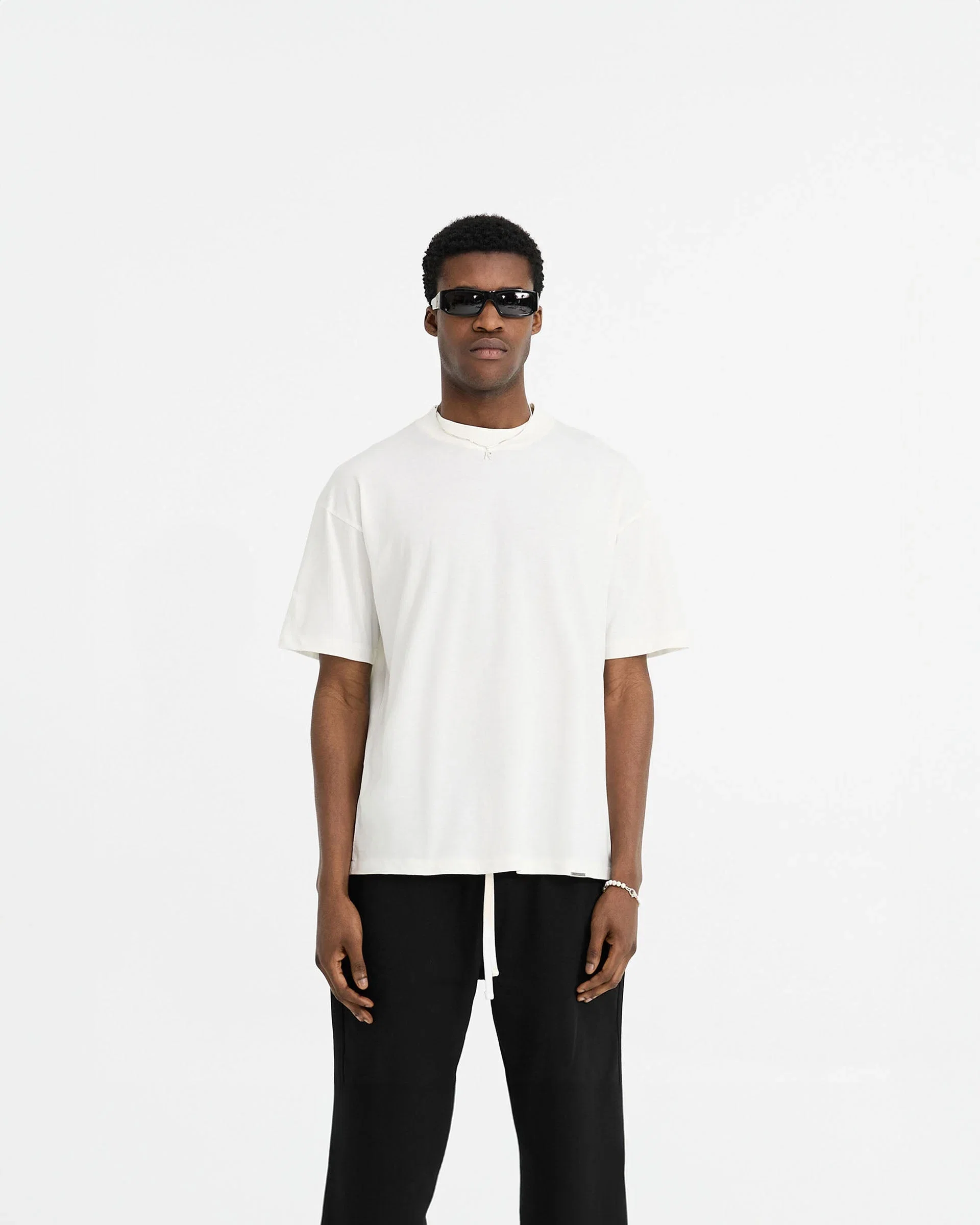 Initial Oversized T-Shirt - Flat White