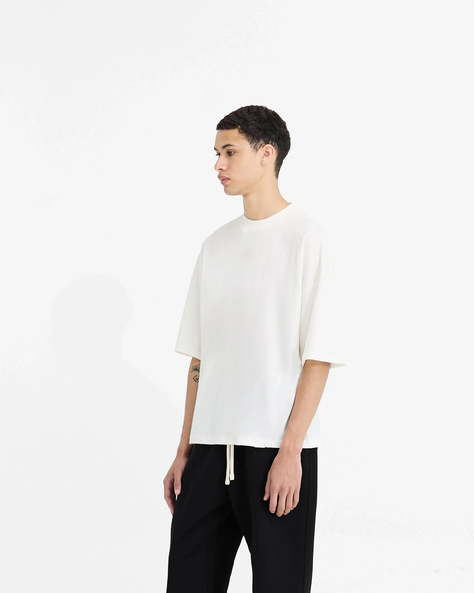 Initial Boxy T-Shirt - Flat White