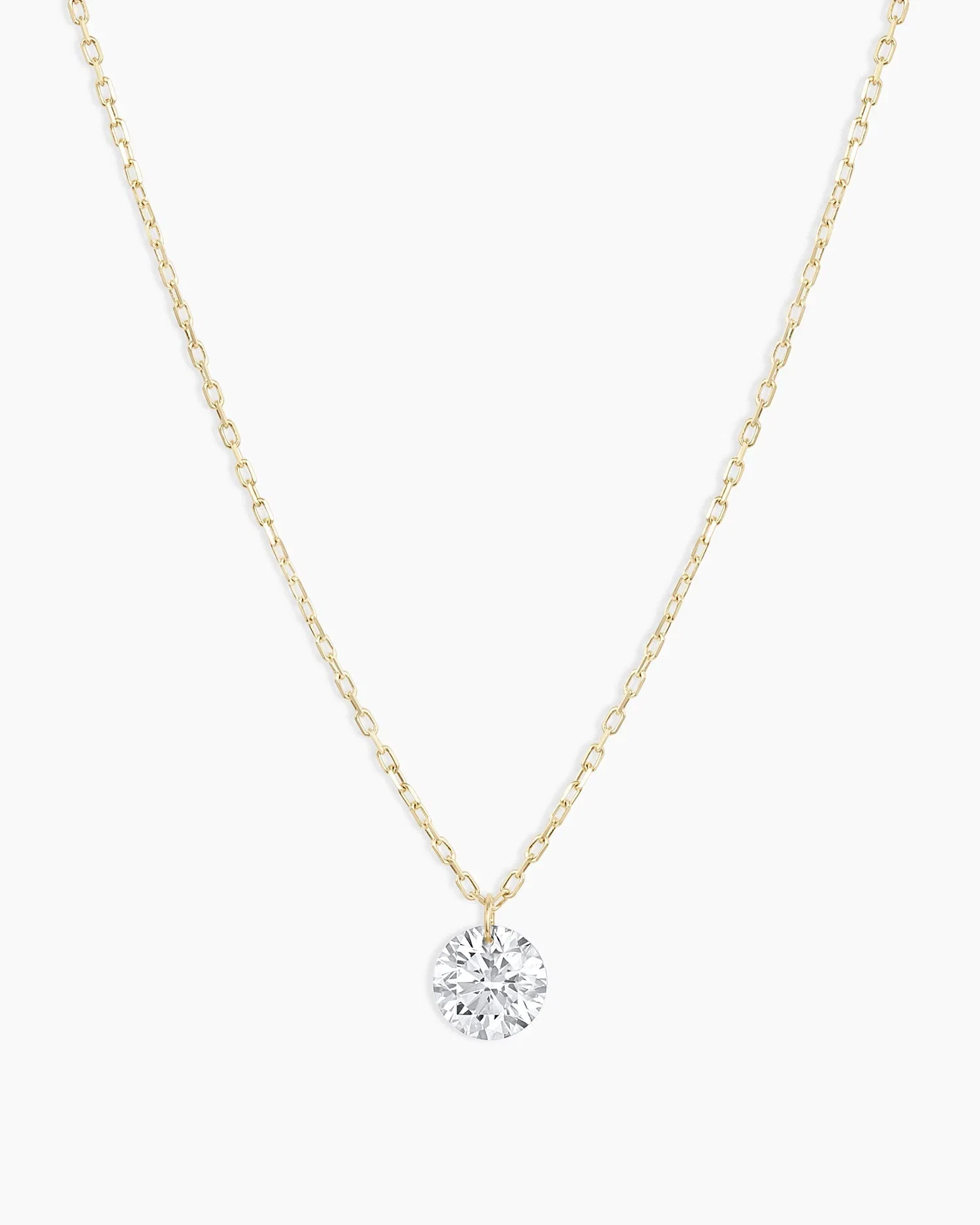 Fine 18K Floating Diamond Statement Necklace