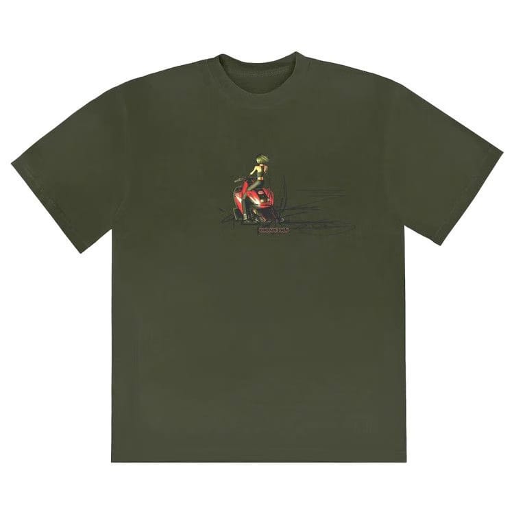 Cactus Jack by Travis Scott Moto Girl T-Shirt Olive