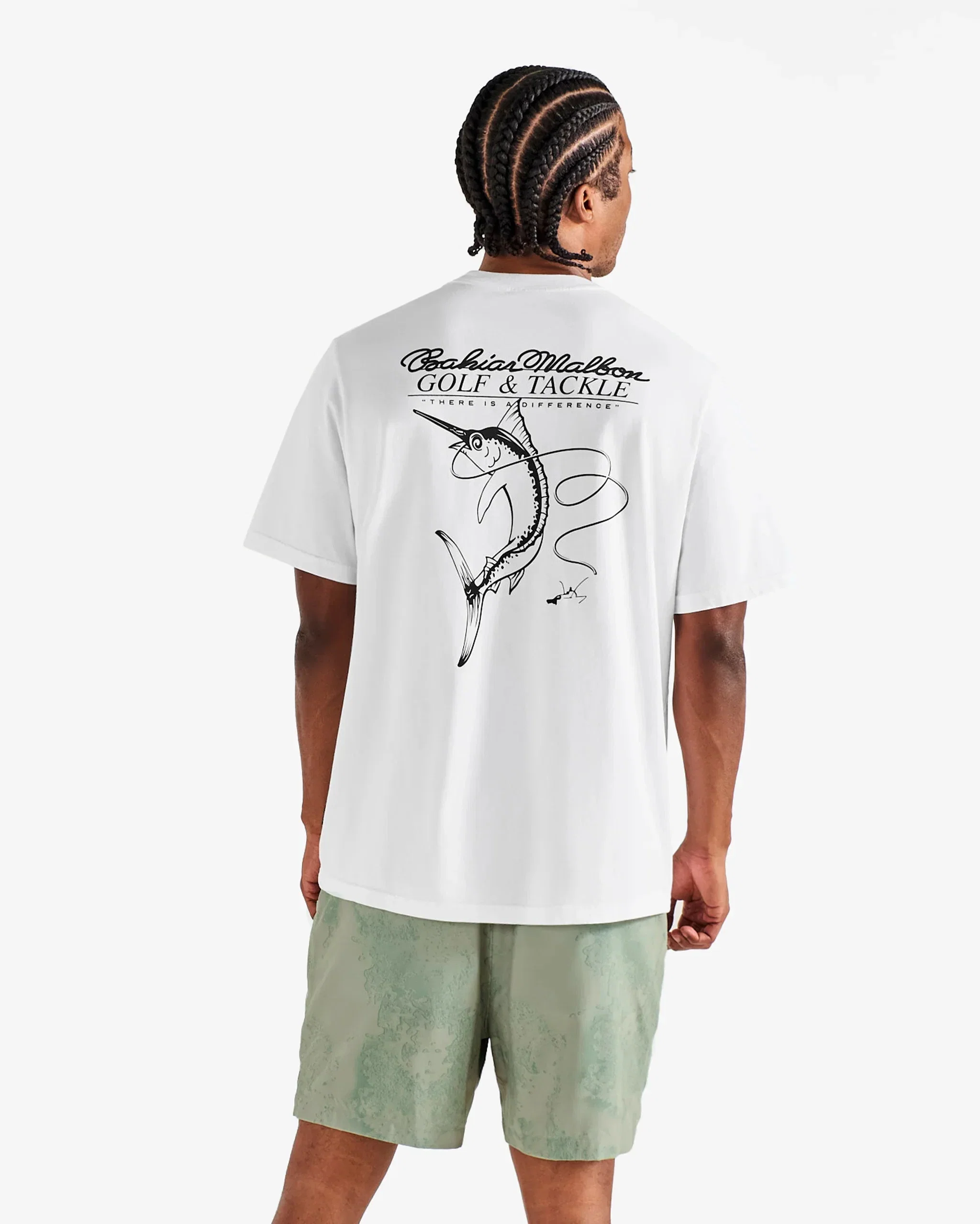 Malbon Golf Bermuda Bahiar Tee – White