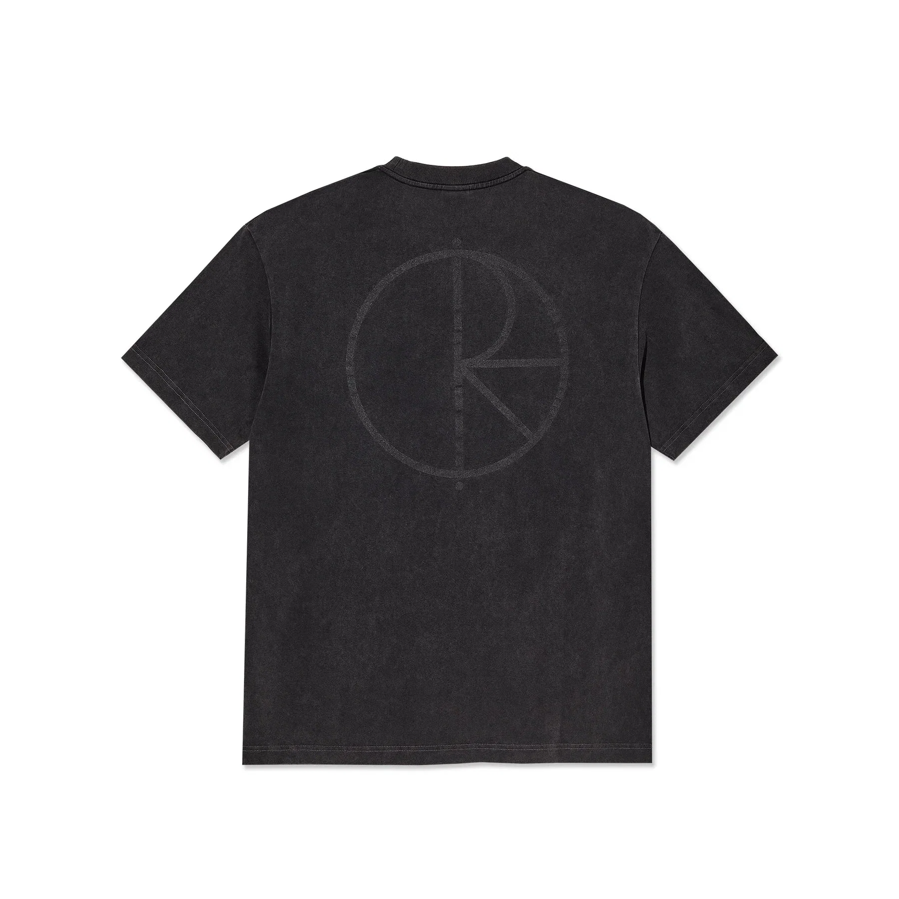Polar Skate Co. Contrast Tee Stroke Logo – Silver Black/Black