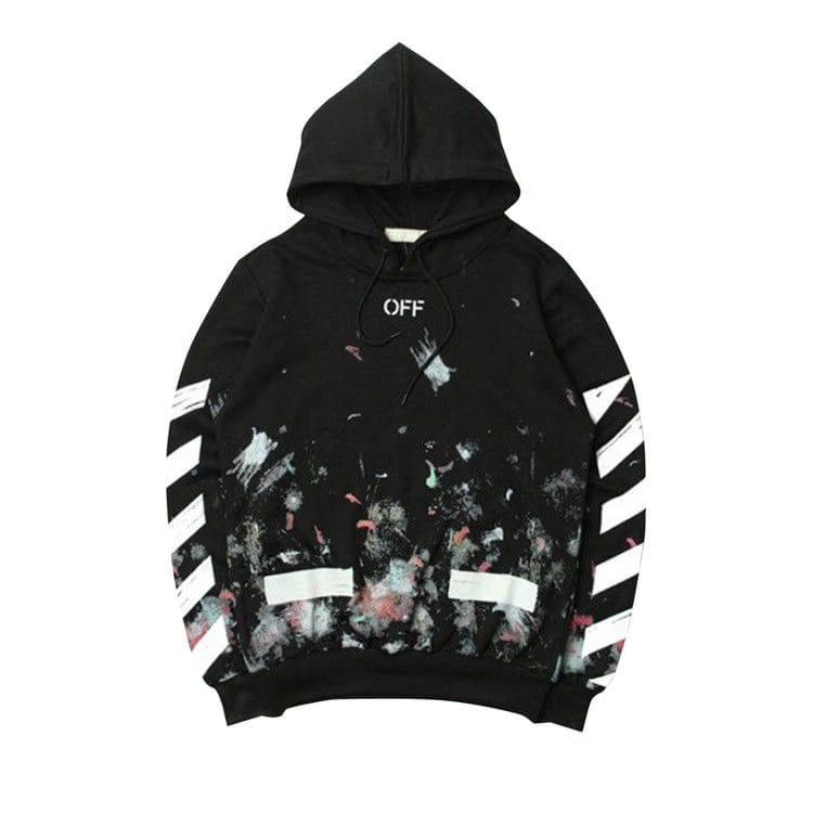 Off-White Diag Galaxy Brushed Over Hoodie Black